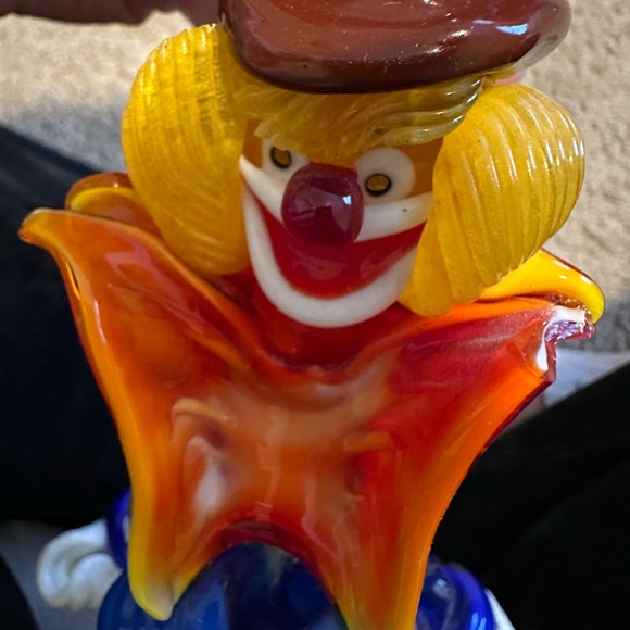 Murano Colorful Glass Clown Figurine - Picture 7 of 7